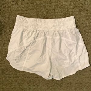 White Lulu Shorts with Zipper Pocket